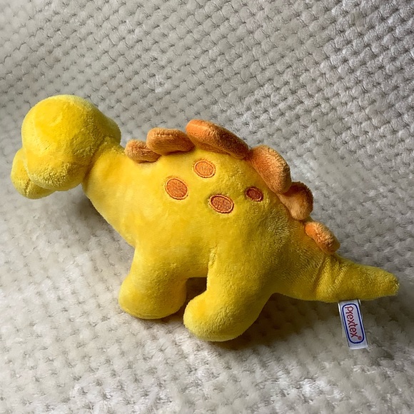 Prextex Yellow Orange Plush Dinosaur GDL7005 Stuffed Animal Toy - Picture 4 of 14